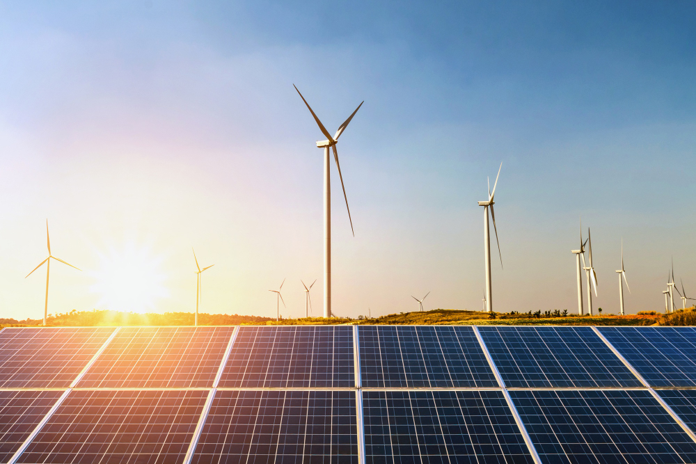 Photovoltaik- und Windkraft